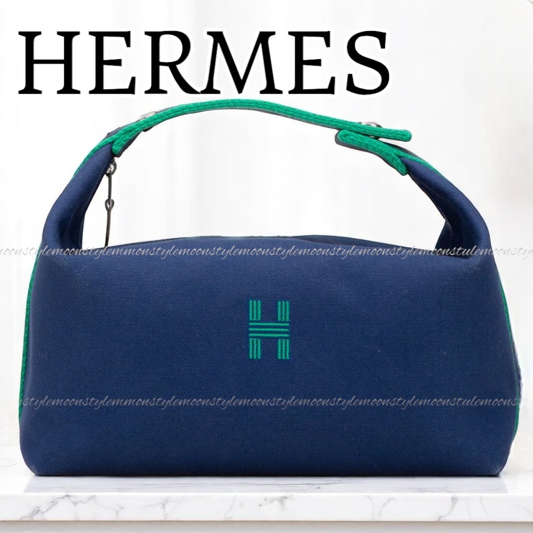 HERMES☆エルメス ブリッド ア ブラックGM ネイビー Aランク