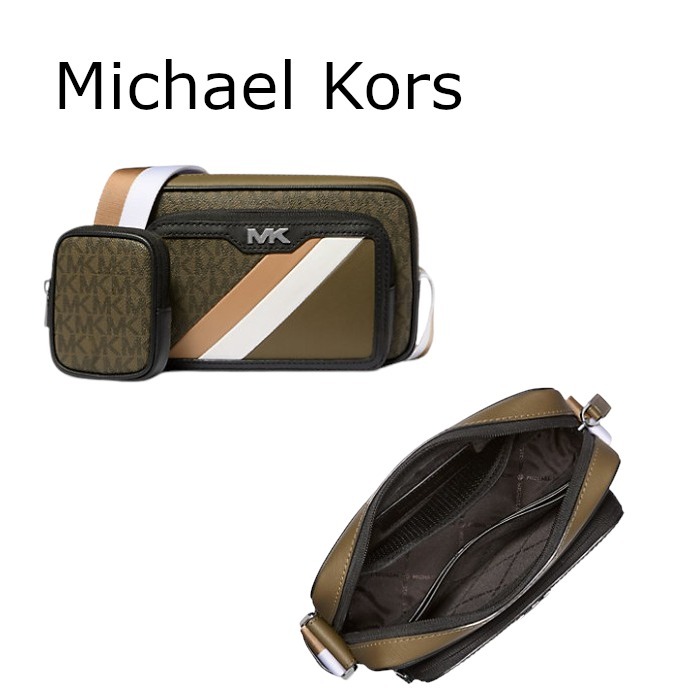 【Michael Kors】リビングトン ストライプロゴ カメラバッグ