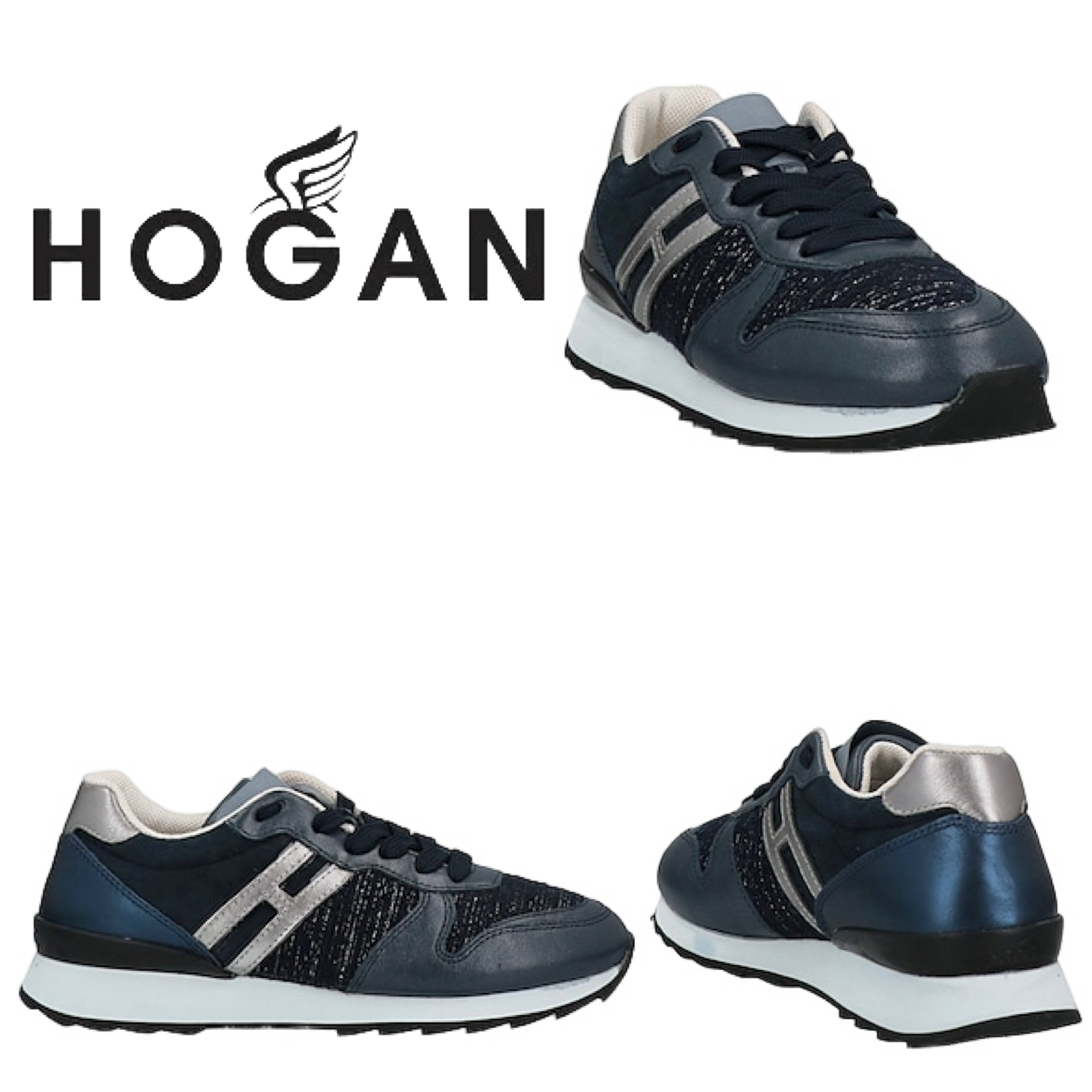 HOGAN レディーススニーカー ミッドナイトブルー