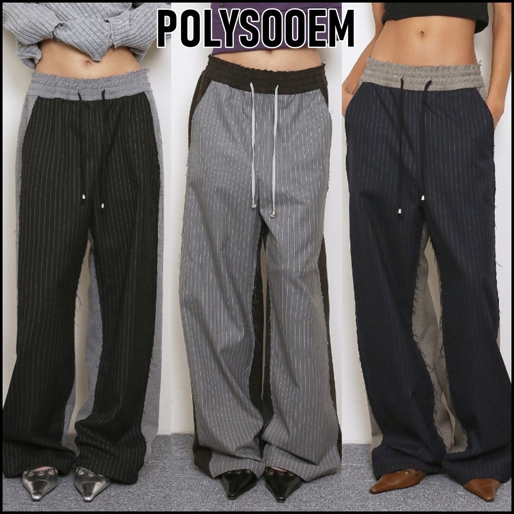 POLYSOOEM【送料込】FRONT STRIPE EFFORTLESS PANTS