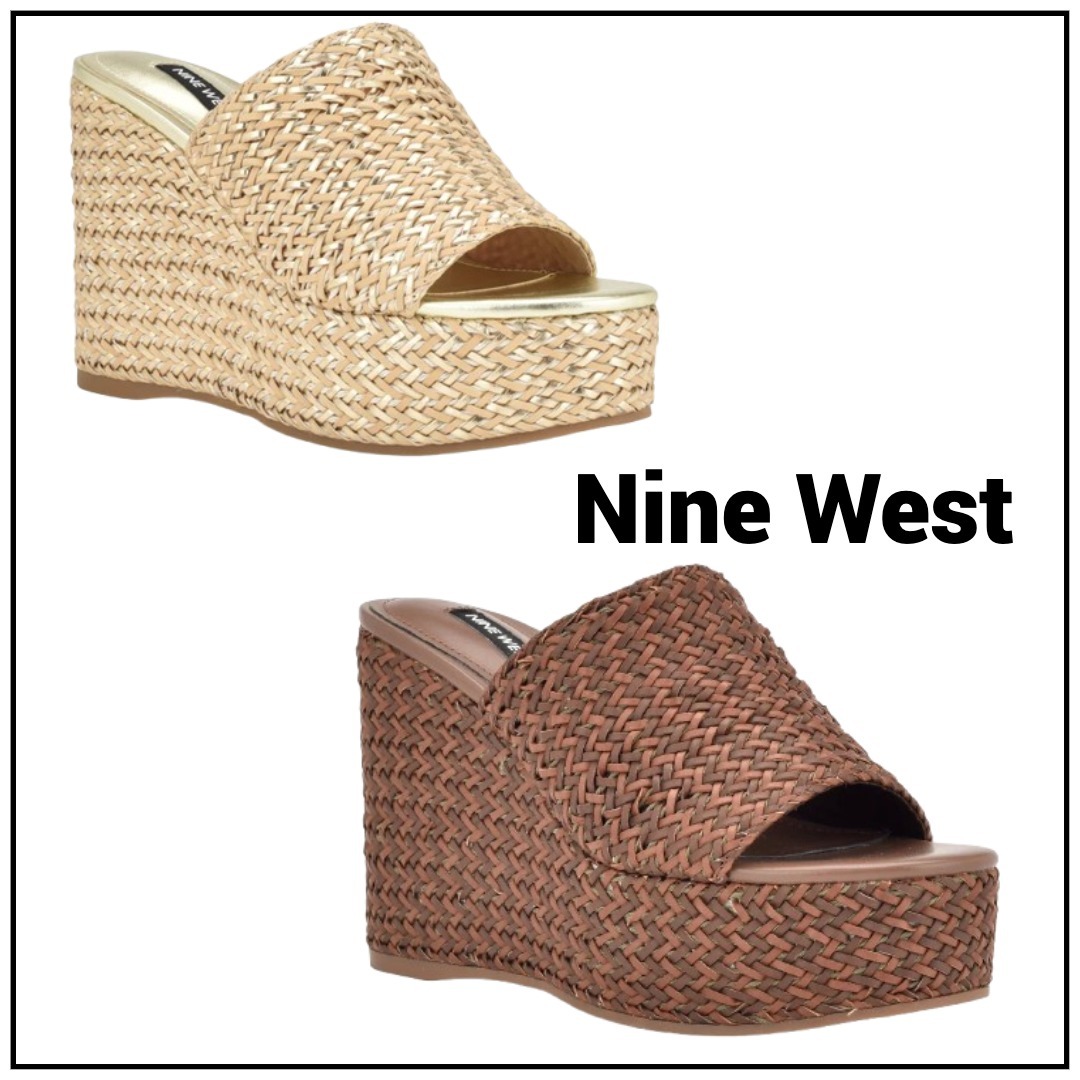 大人気！【NINE WEST】Everie エスパドリーユ ウェッジサンダル