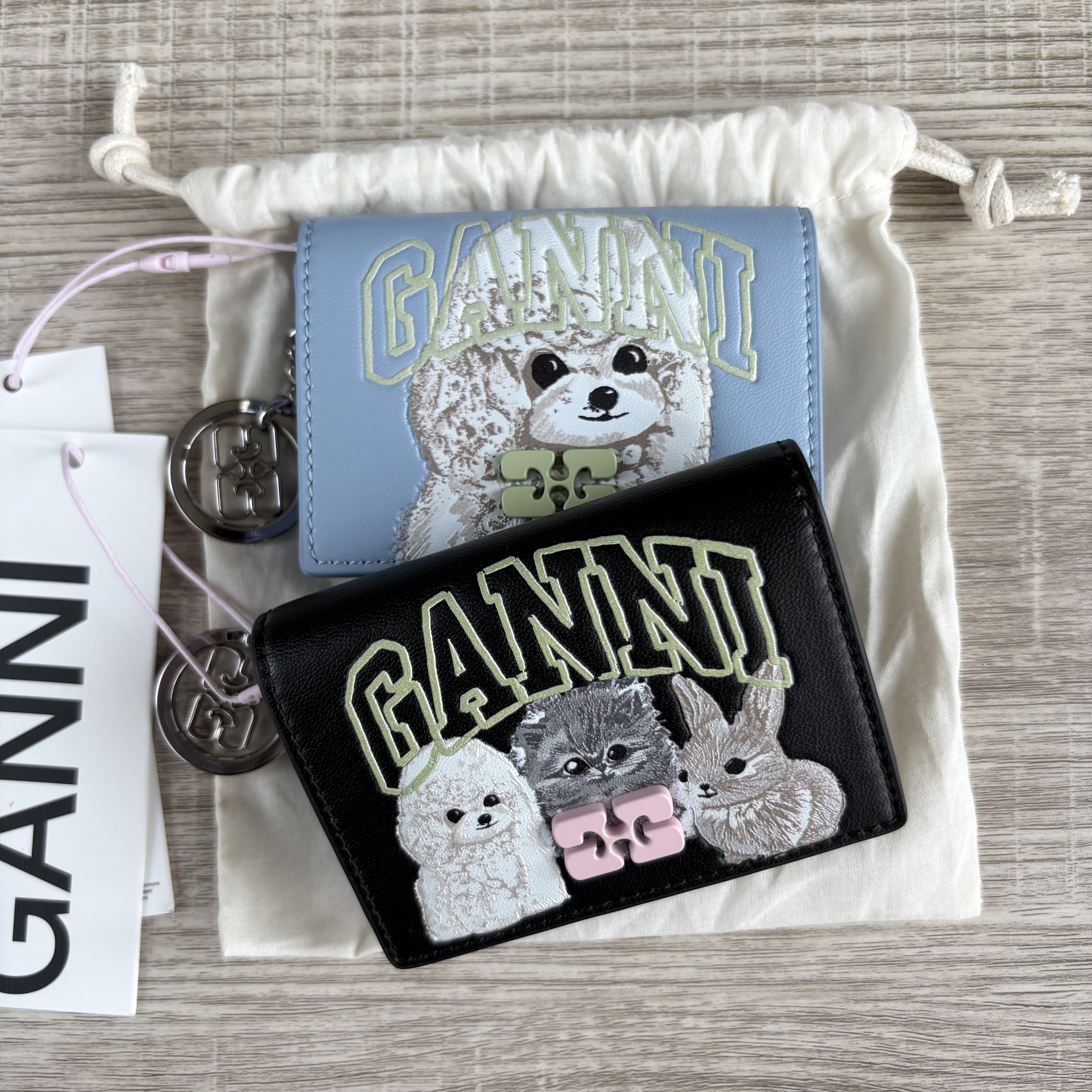 カードケース・名刺入れ GANNI Bou Card Holder with Animals