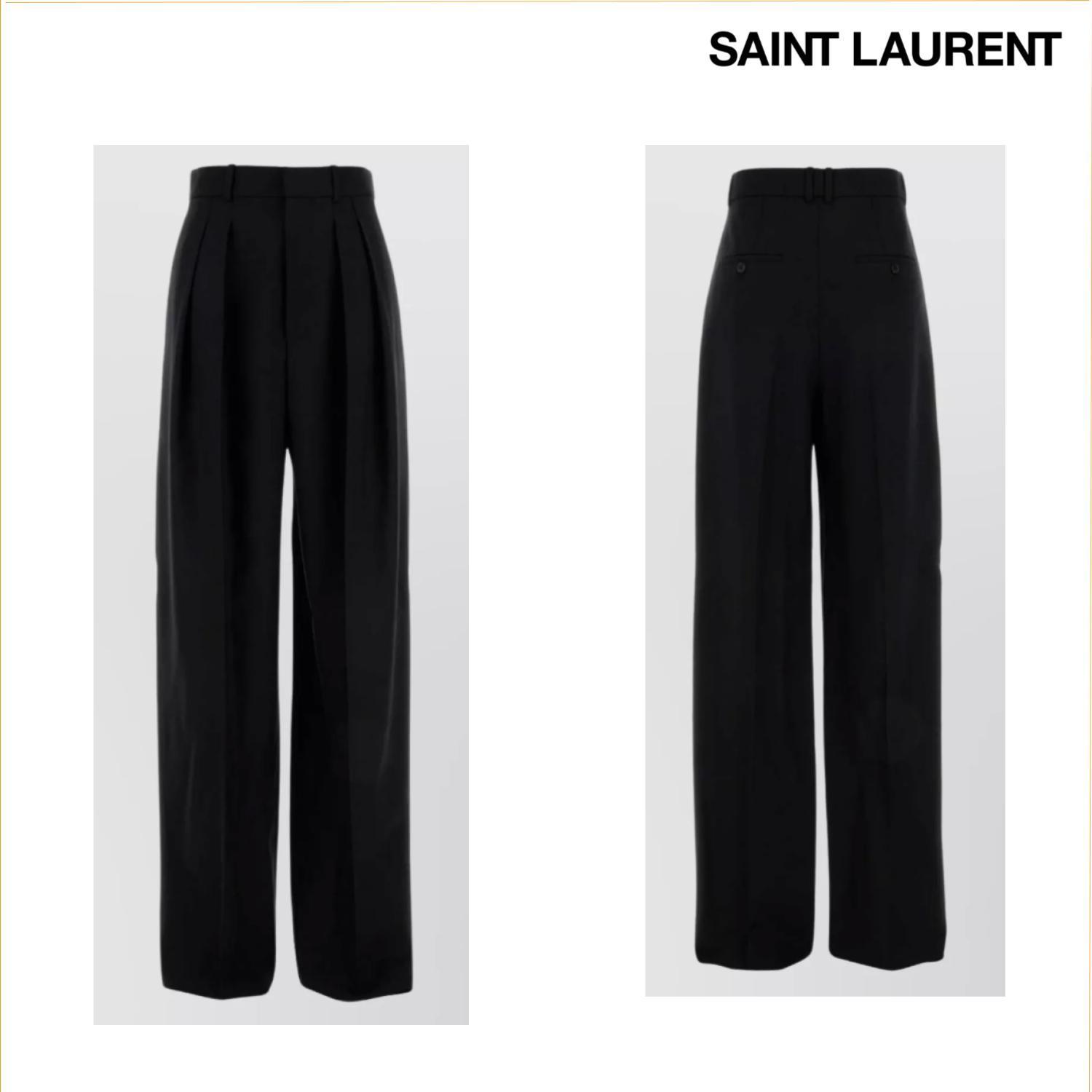 おすすめ☆Saint Laurentプリーツストレートレッグパンツ
