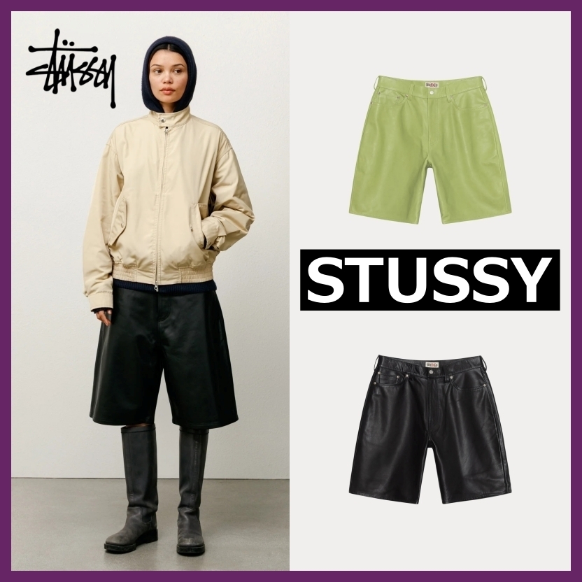 ★ stussy ★ BIG OL' SHORT LEATHER