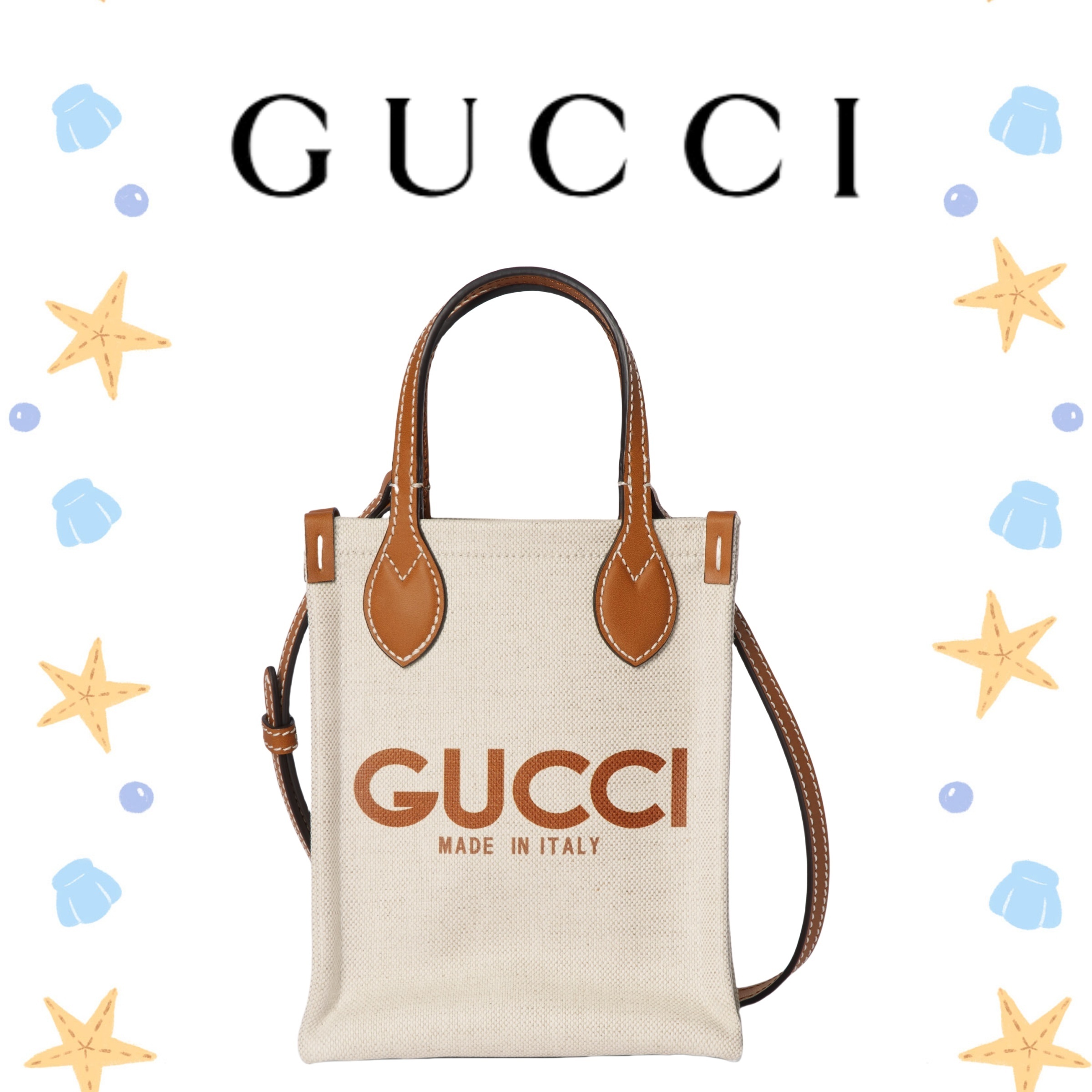 GUCCI キャンバス スーパーミニショルダーバッグ