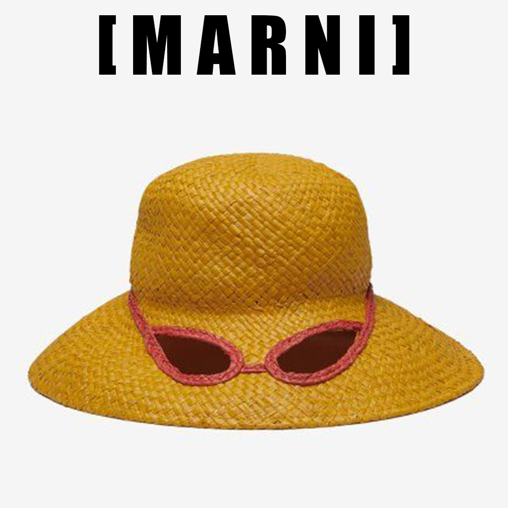 [MARNI] マルニ サングラス プリンティング ストローハット