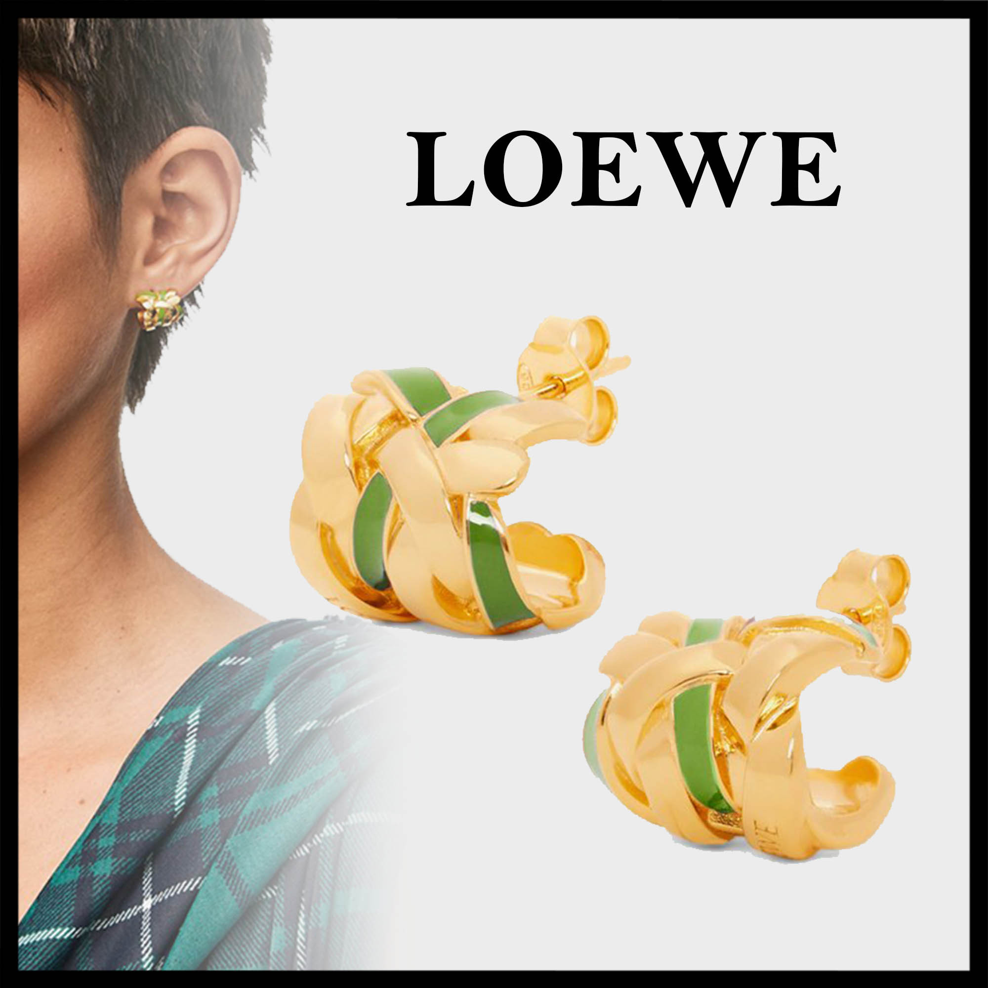 LOEWE直営店 ネスト スモール フープ イヤリング