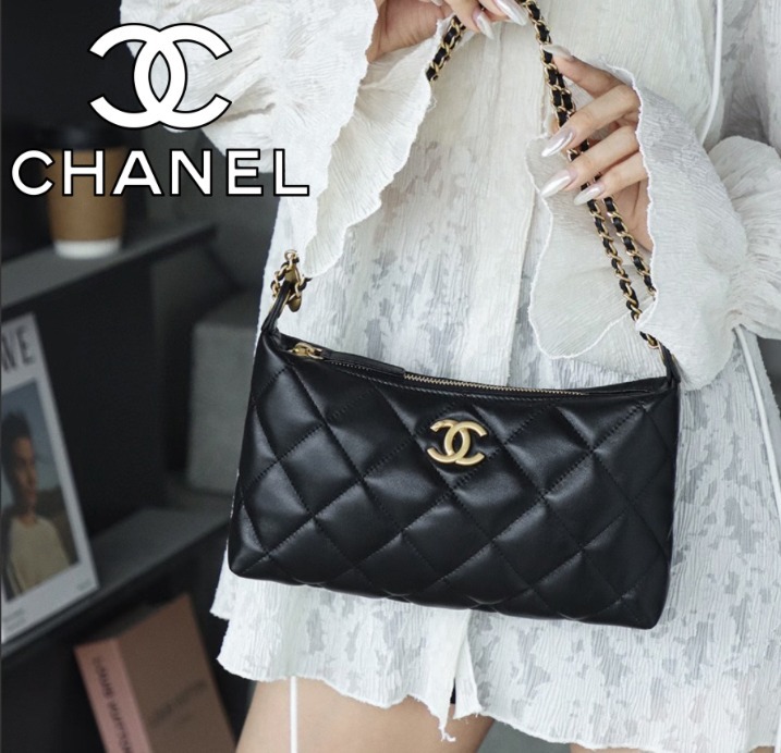 【CHANEL】25S新作♡ マトラッセ ブラック レザー チェーン