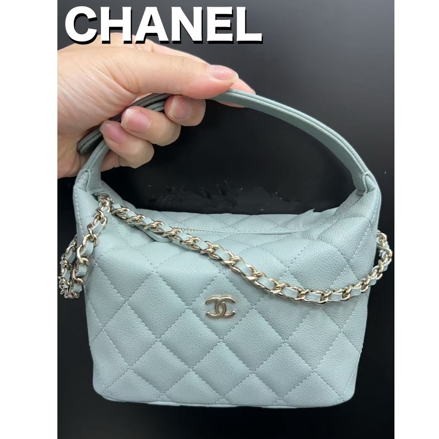 【25A新作】CHANEL ホーボー CCロゴ チェーンショルダーバッグ