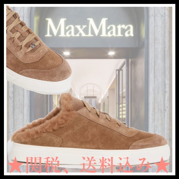 アウトレット★Max Mara★スエードスライドスニーカー
