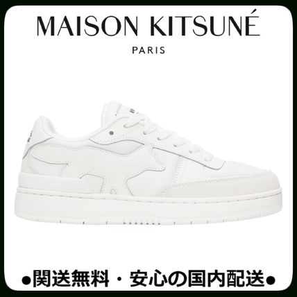 ★お洒落★ MAISON KITSUNE ホワイト Chiru スニーカー ホワイト ☆お洒落☆ MAISON KITSUNE ホワイト Chiru スニーカー ホワイト