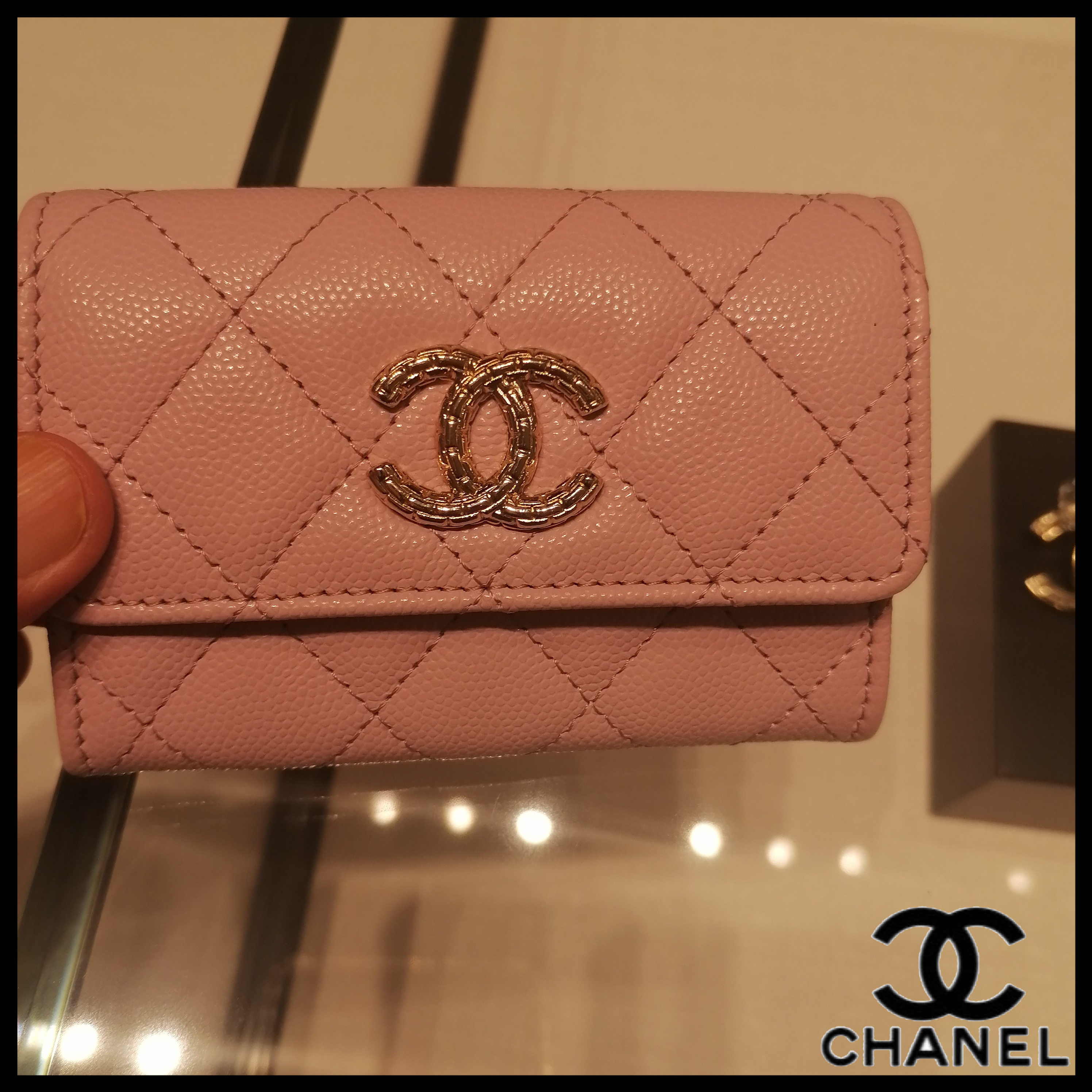 ◆CHANEL◆CHANEL カードホルダー ピンク