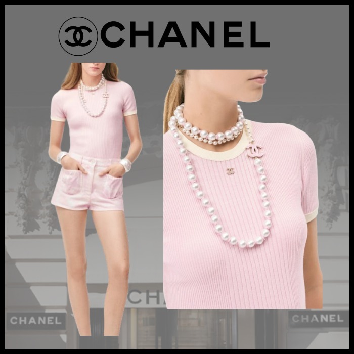 【最新作2025年ココビーチ】CHANEL CCロゴ コットン Tシャツ