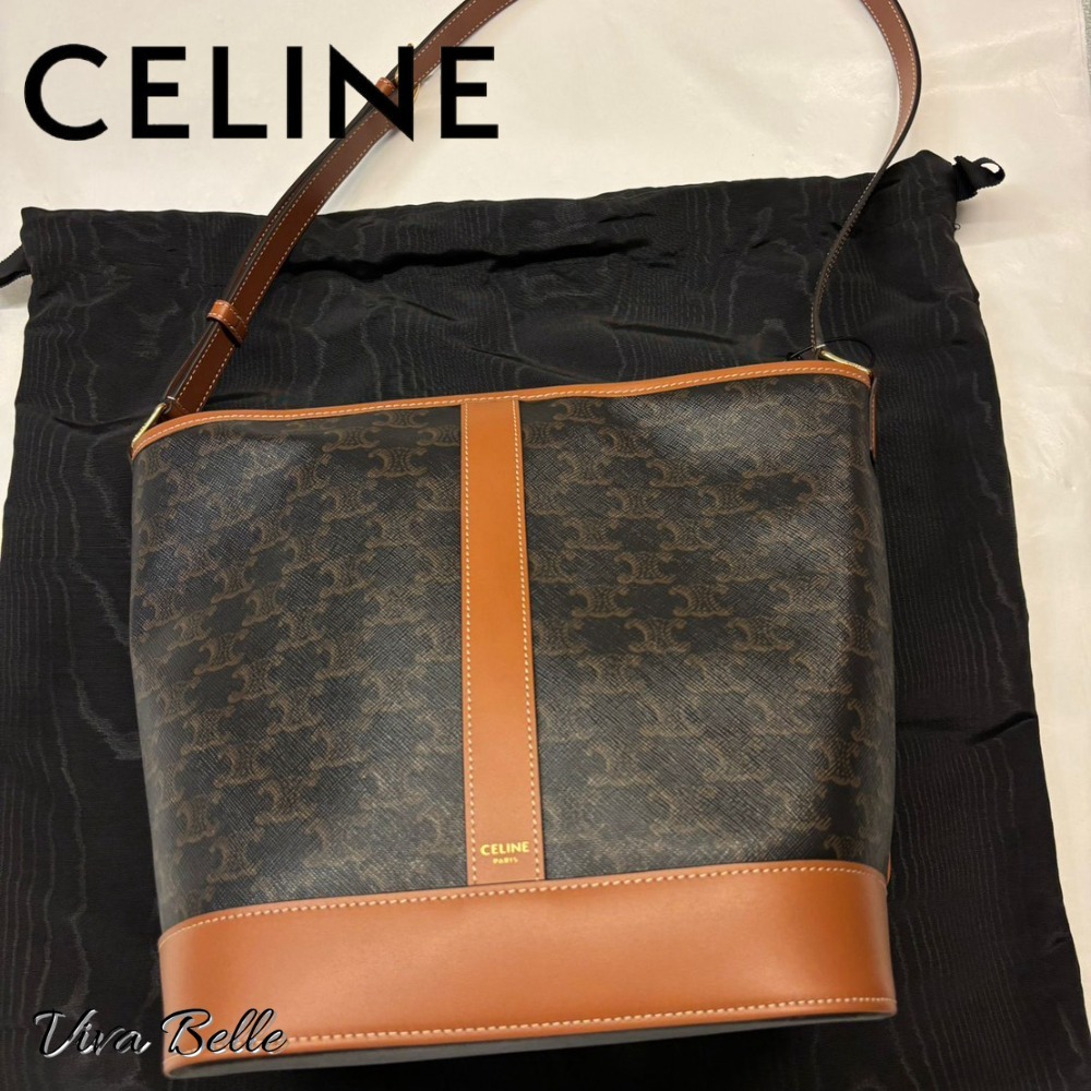 【VIP価格】CELINE バケット/トリオンフキャンバス&カーフスキン