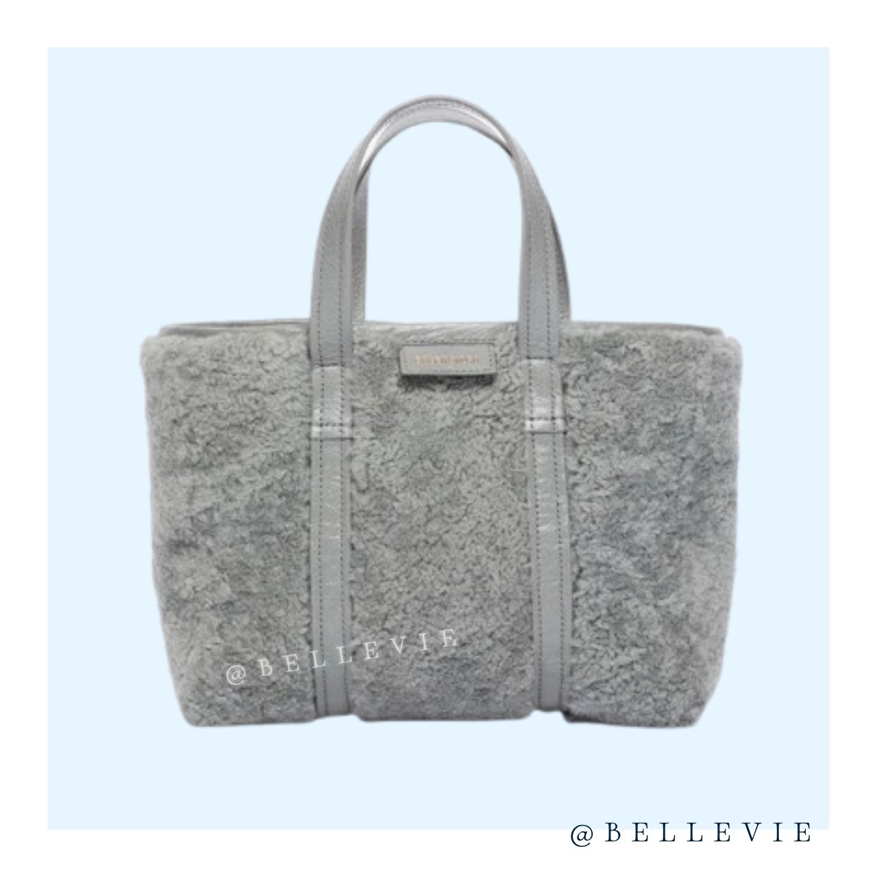 【BALENCIAGA】ハンドbag もこもこ イーストウエスト grayカラー