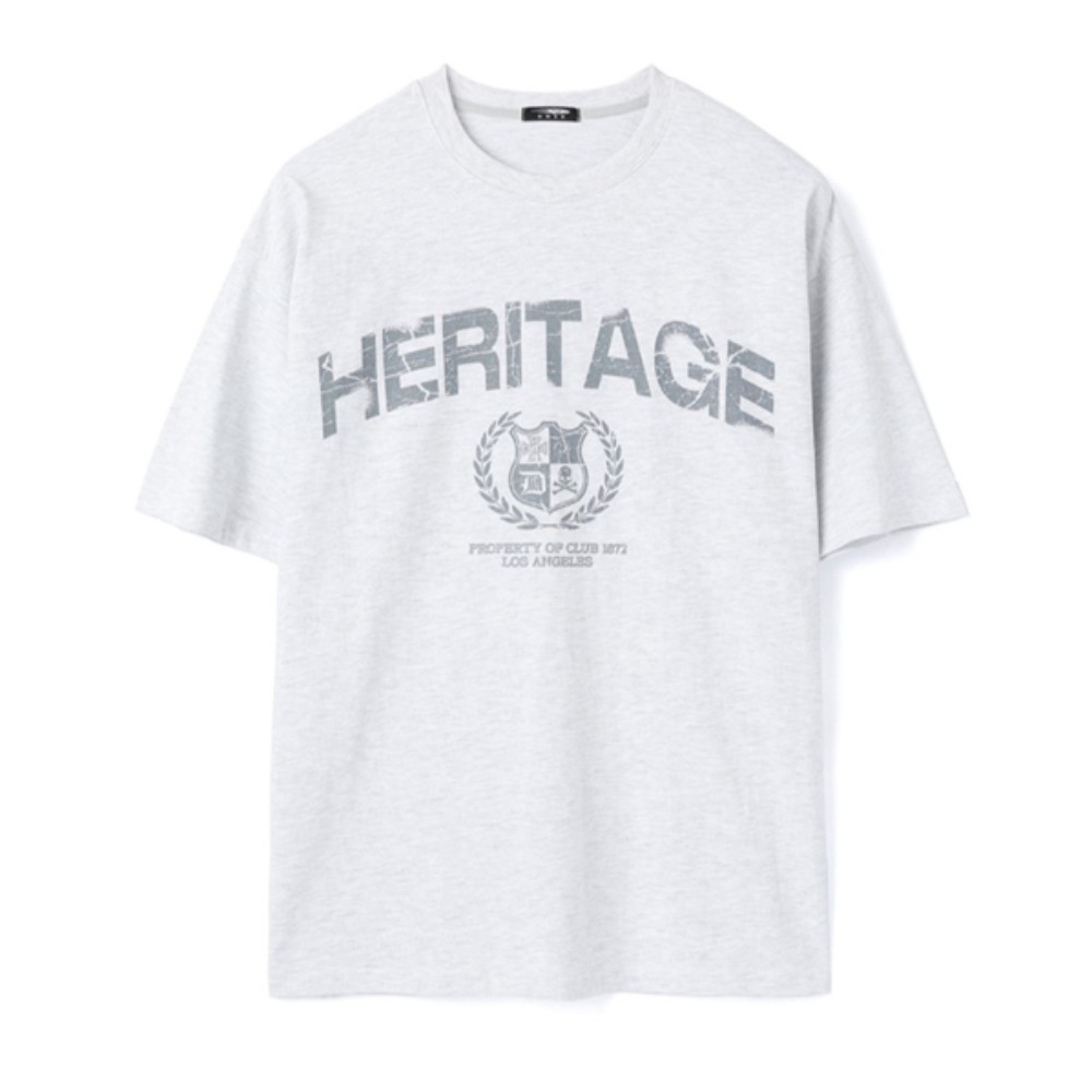 ★DNSR★ Heritage Half Sleeve Melange Grey