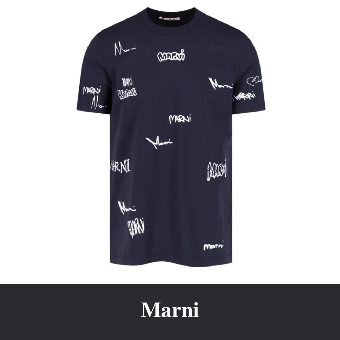 Marni マルニ マルチグラム マルニ プリントTシャツ