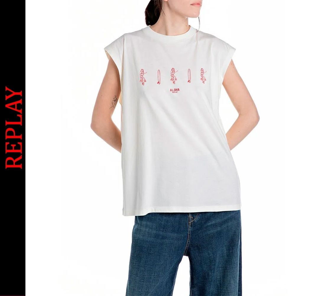 送料込★REPLAY★W3409C.000.20994 ノースリーブTシャツ