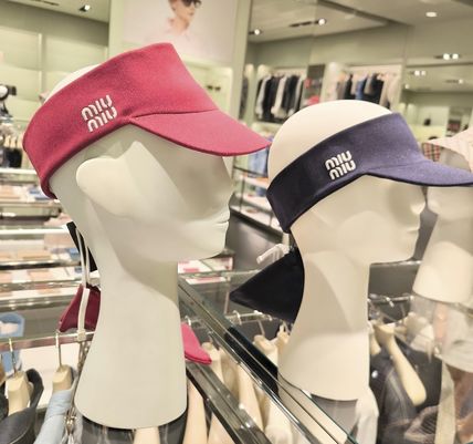miu MIUMIU ミュウミュウ 5HV007 2B98 ロゴ ストローバイザー
