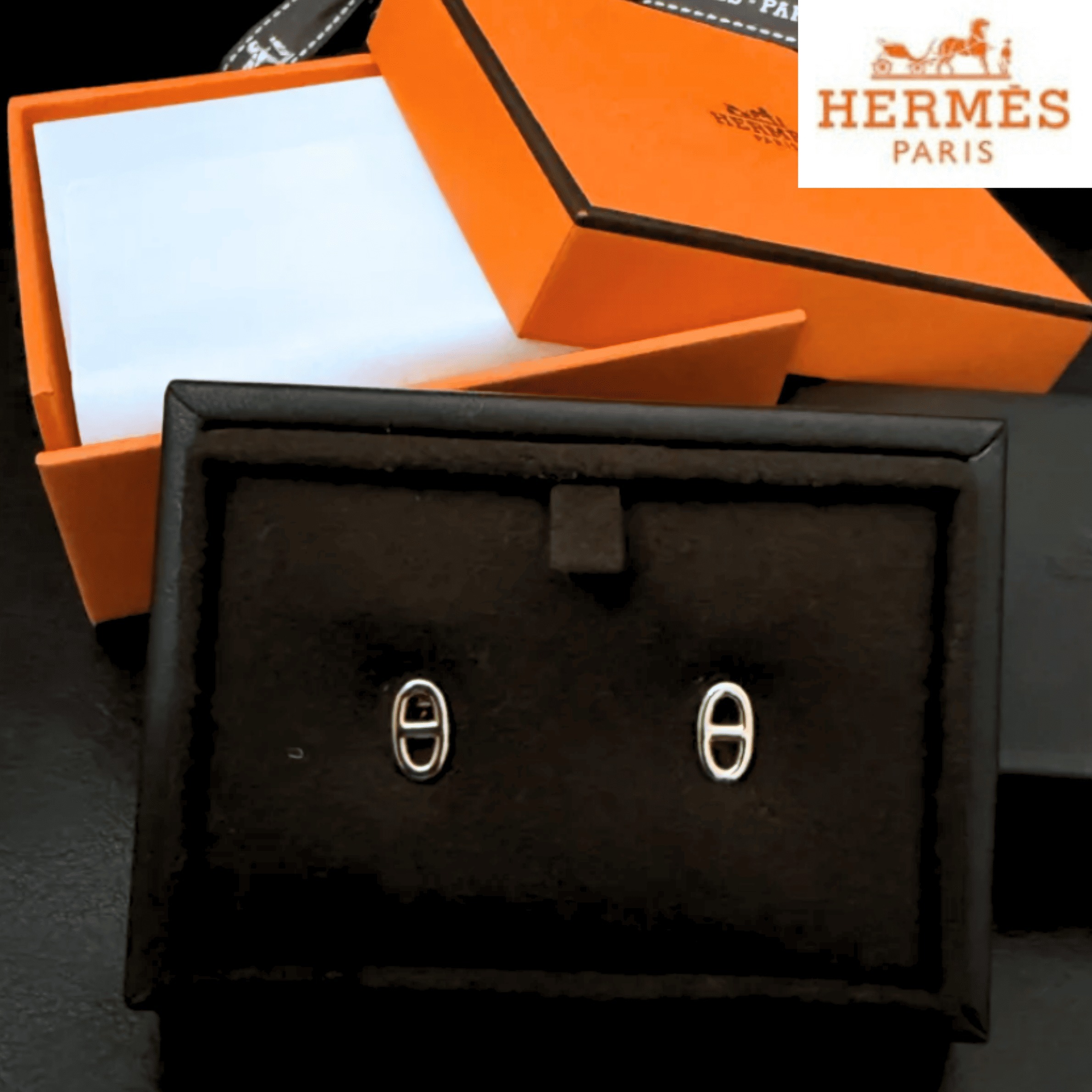 【大人気☆】HERMES シェーヌダンクル ファランドール ピアス