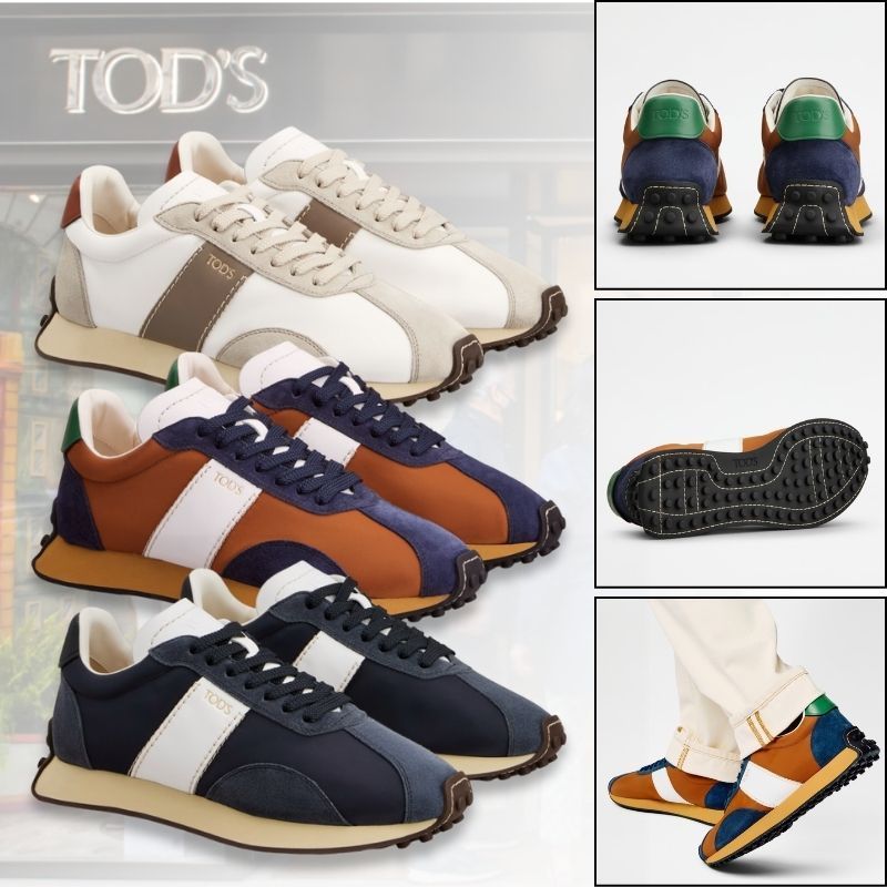 【直営店保証付】TOD'S Leather&Fabric ヴィンテージTスニーカー