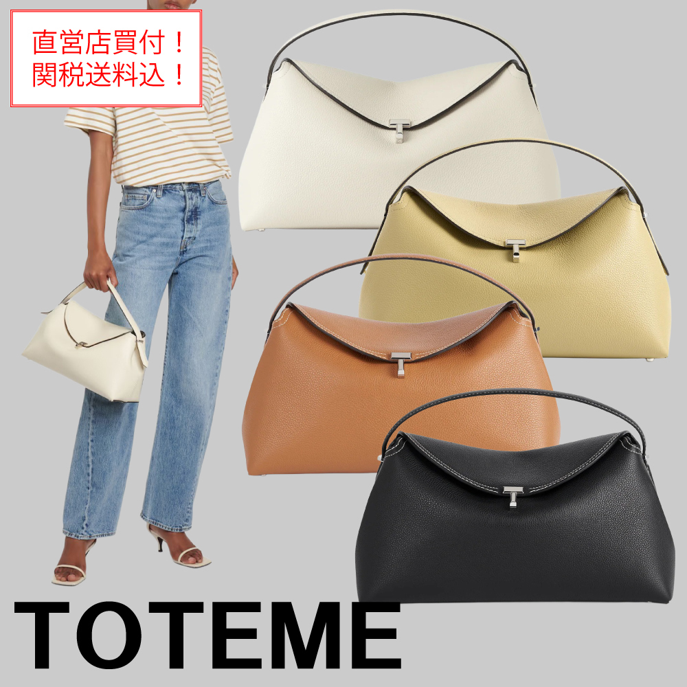 直営買付!関送込【TOTEME】Tロックグレインレザートップハンドル