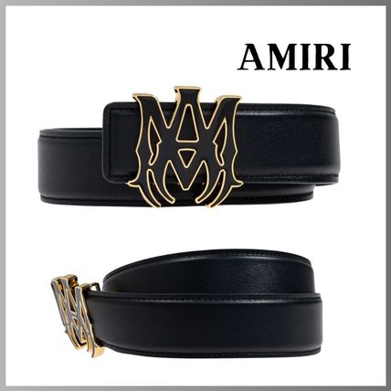 AMIRI Core Logo Buckle Belt Black/Black/Gold-tone メンズ - JP