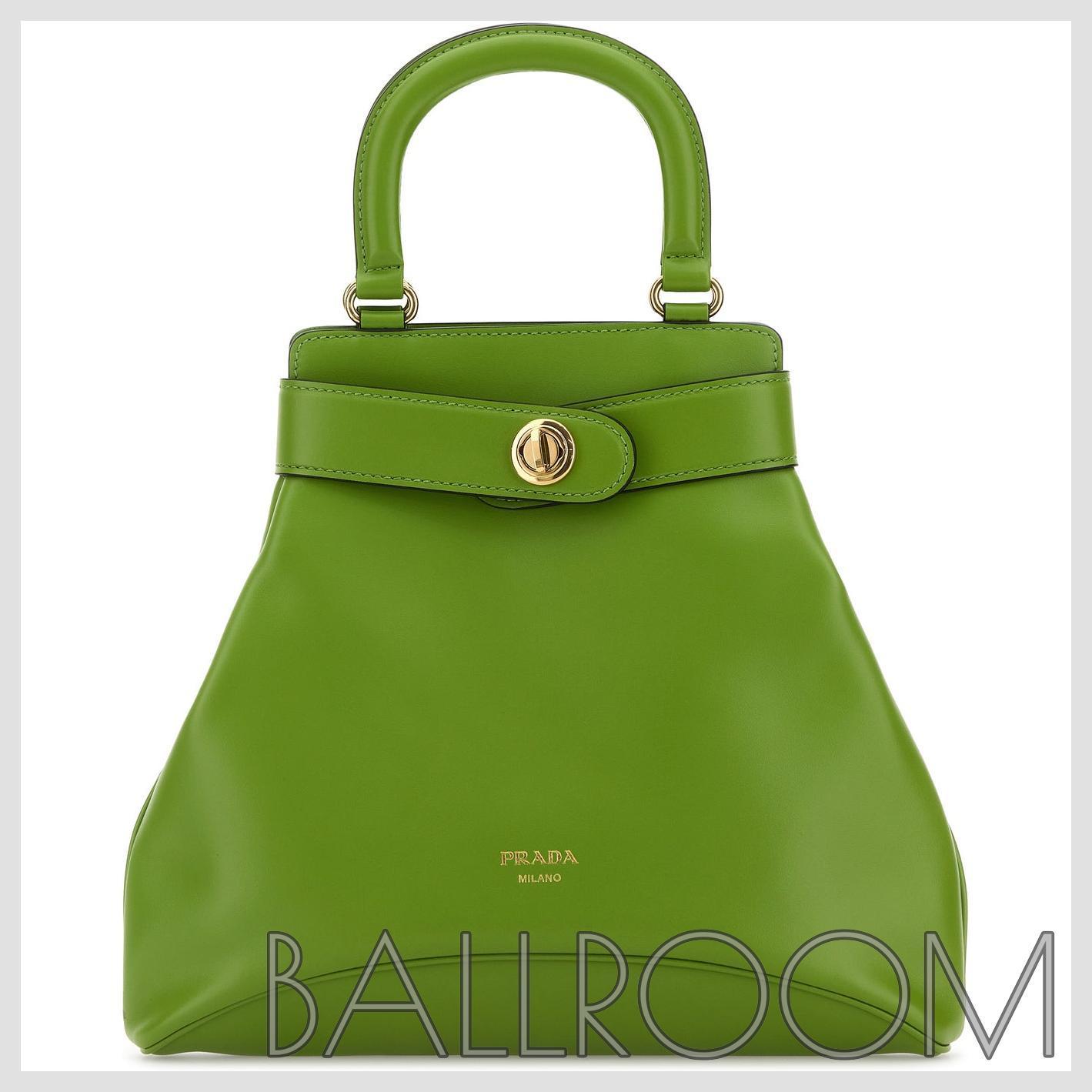 ハンドバッグ PRADA GREEN LEATHER MEDIUM RADA CAREY HANDBAG