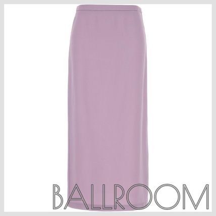 スカート GUCCI LILAC CREPE SKIRT 現地価格セール パープル(紫)系 GUCCI(グッチ) スカート
