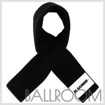 JIL SANDER BLACK WOOL SCARF