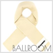 JIL SANDER CREAM WOOL SCARF