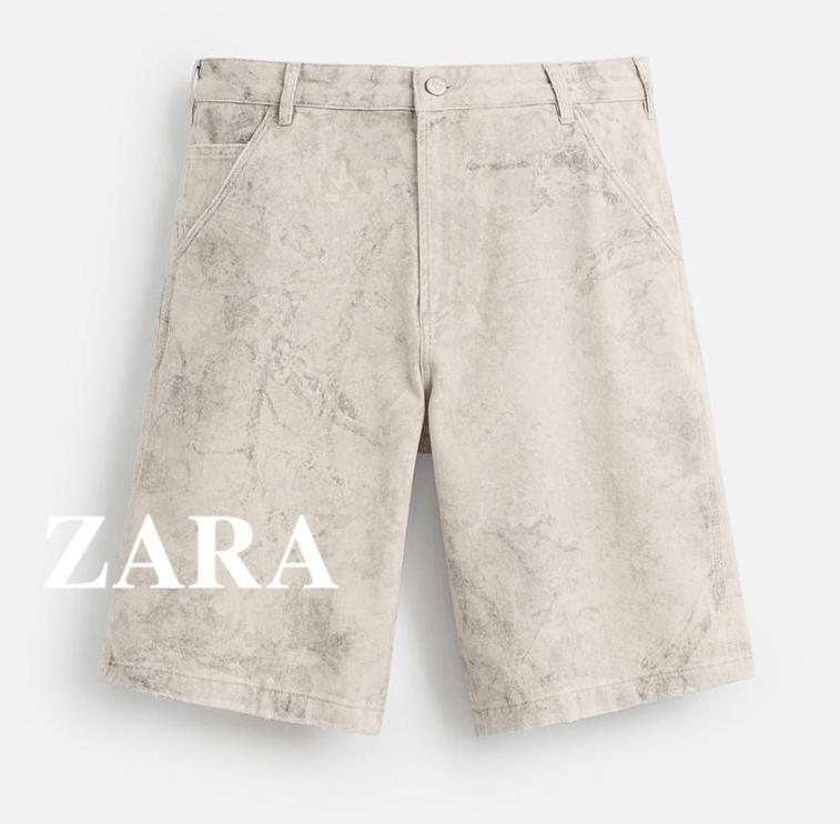 ★ドイツ発*ZARA*新作*アブストラクトプリントショーツ/LT★