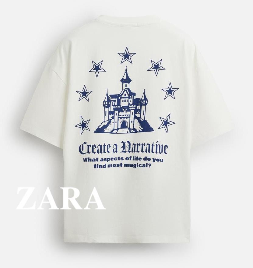 ★ドイツ発*ZARA*新作*グラフィックプリントTシャツ/CW★