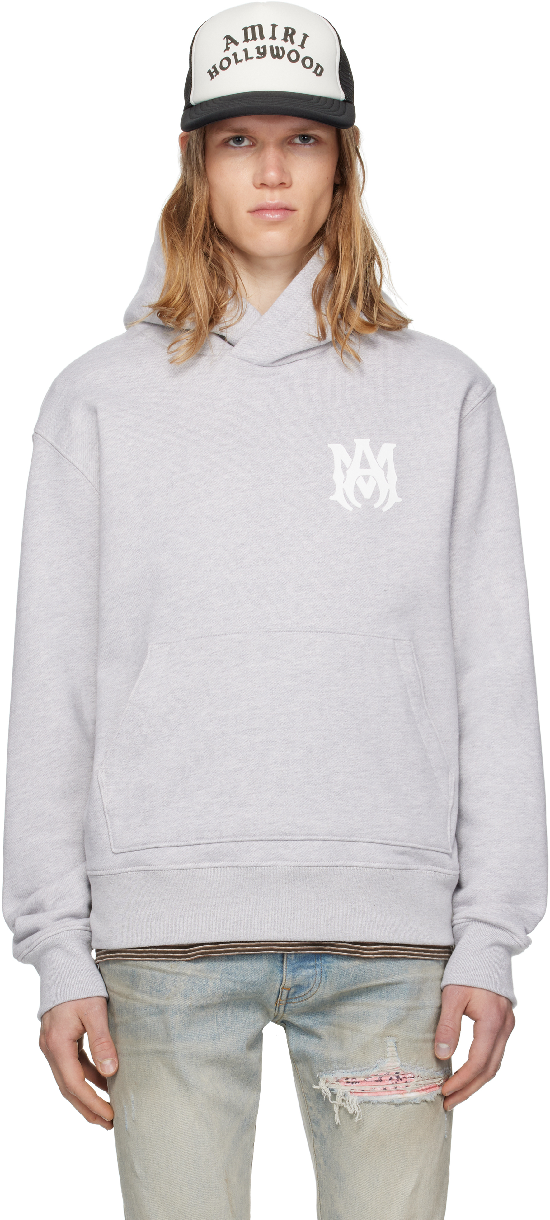【関税込み】AMIRI グレー MA Core Logo フーディ