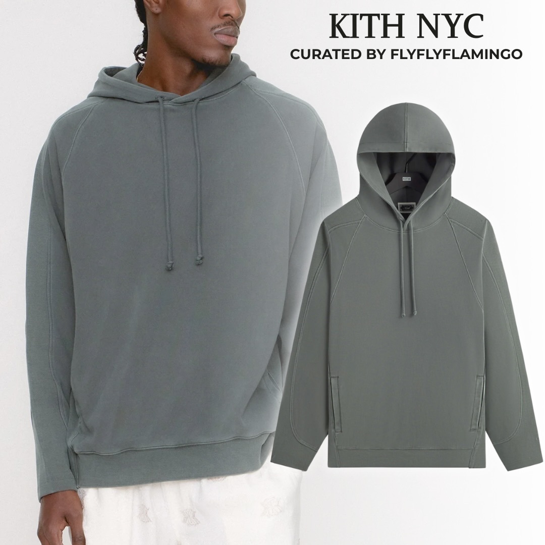 【KITH NYC】コットン ロゴ刺繍 フード付き スウェットシャツ