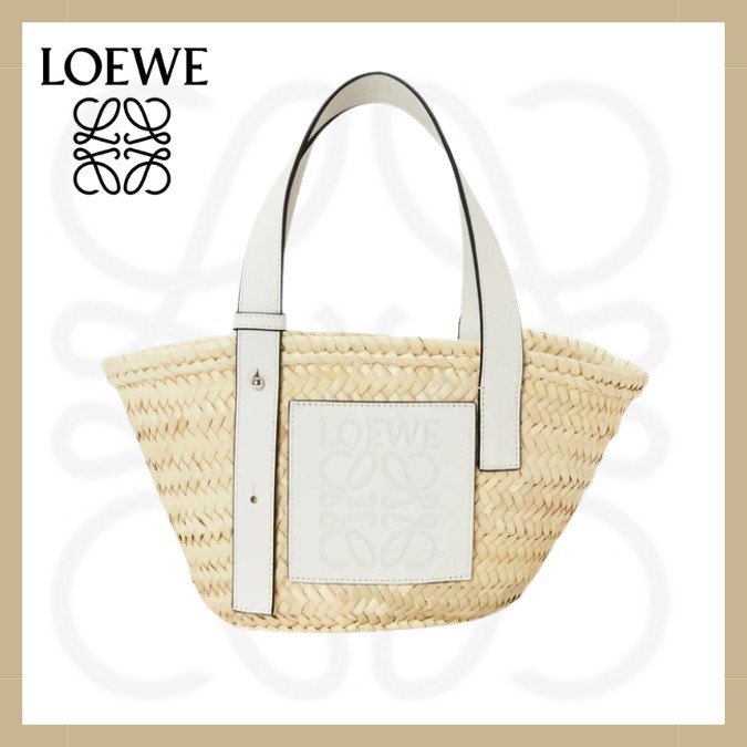 ★LOEWE★伝統的なバスケットバッグ スモール(ヤシの葉&カーフ)