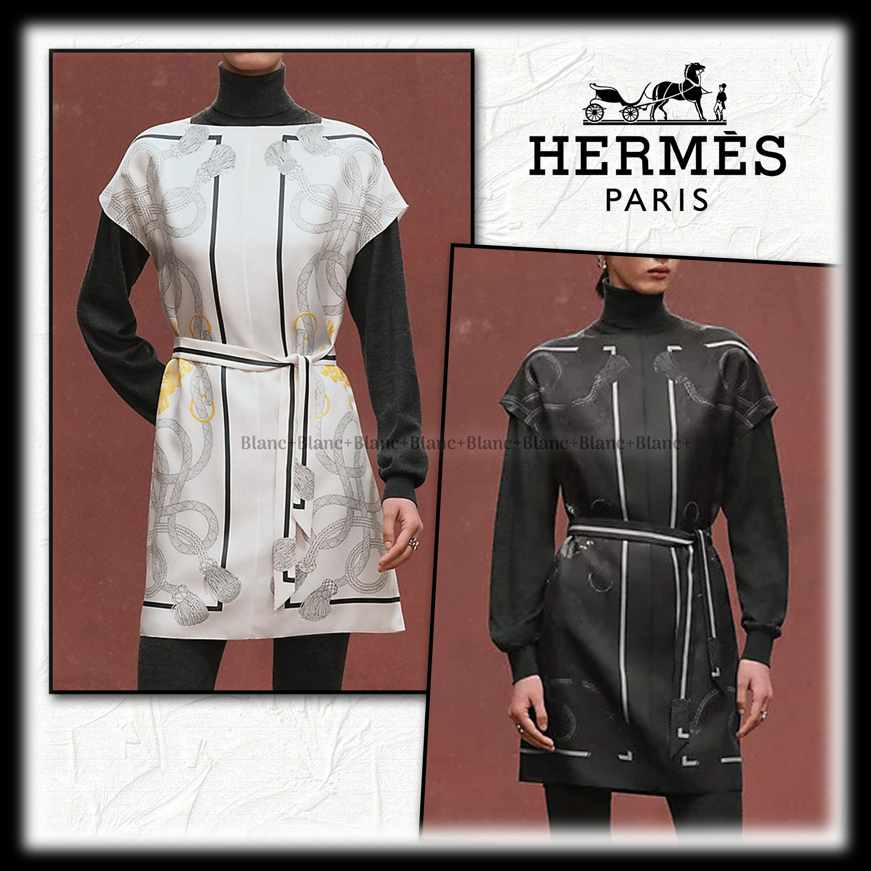 シルクが奏でる彩り♡【HERMES】クラシックチュニック