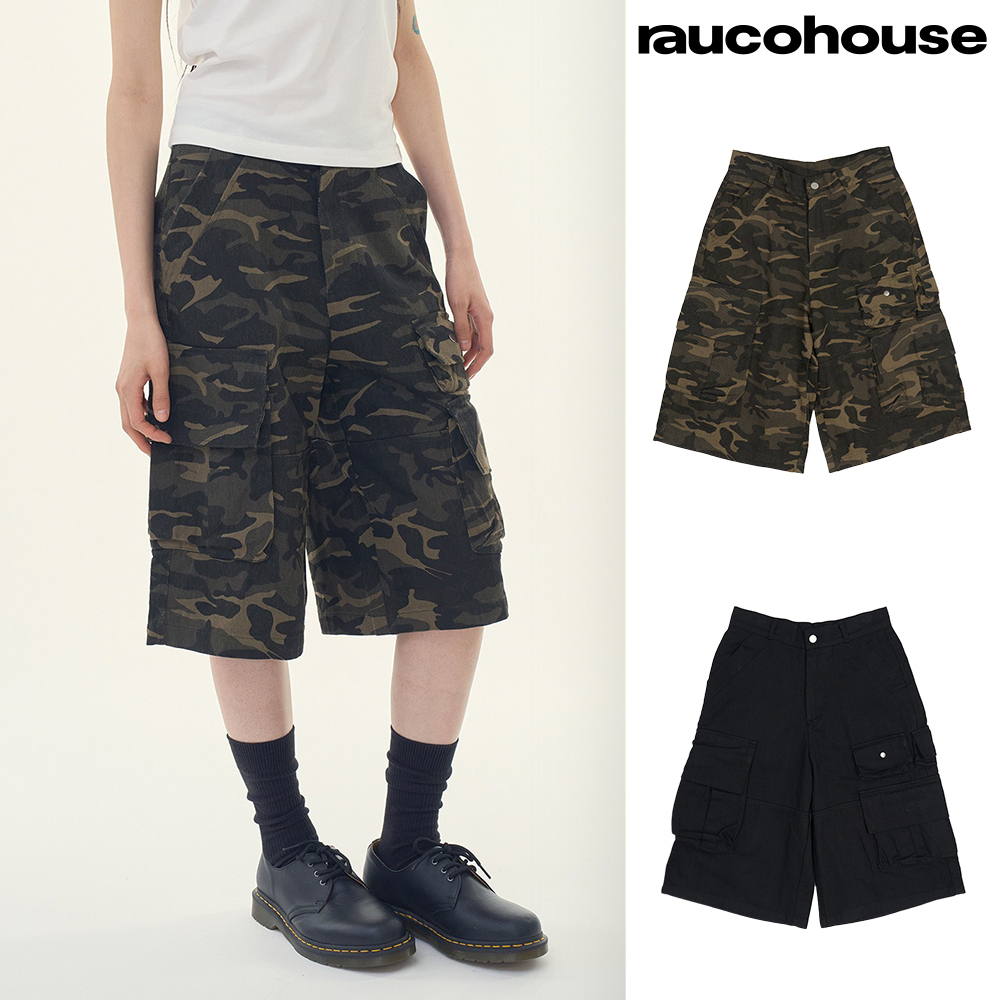 【Raucohouse】Karnak cargo bermuda pants