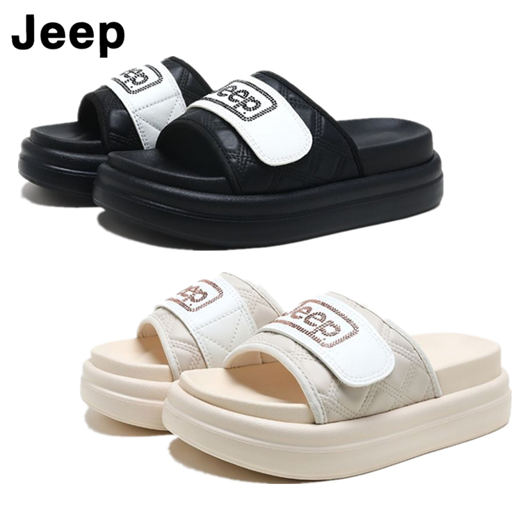 JEEPスリッパ サンダルメンズロゴスリッパ 室内室外厚底