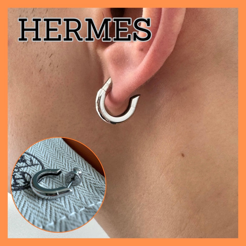 【さりげない個性が光る】HERMES メンズピアス シングル