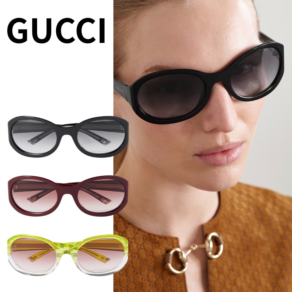 GUCCI/グッチ/ラウンドフレームアセテートサングラス