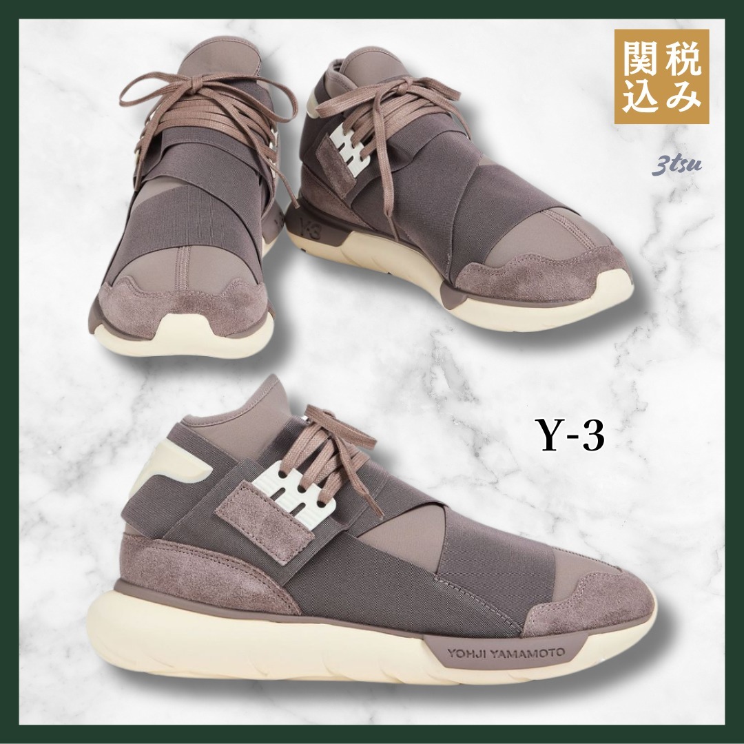 Y-3★ネオプレン スニーカー スエードトリム トープ メンズ 靴
