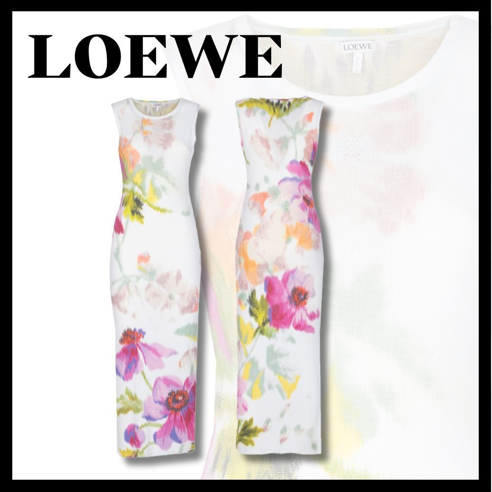 関税送料込☆【LOEWE】ロエベ フローラル タンクドレス