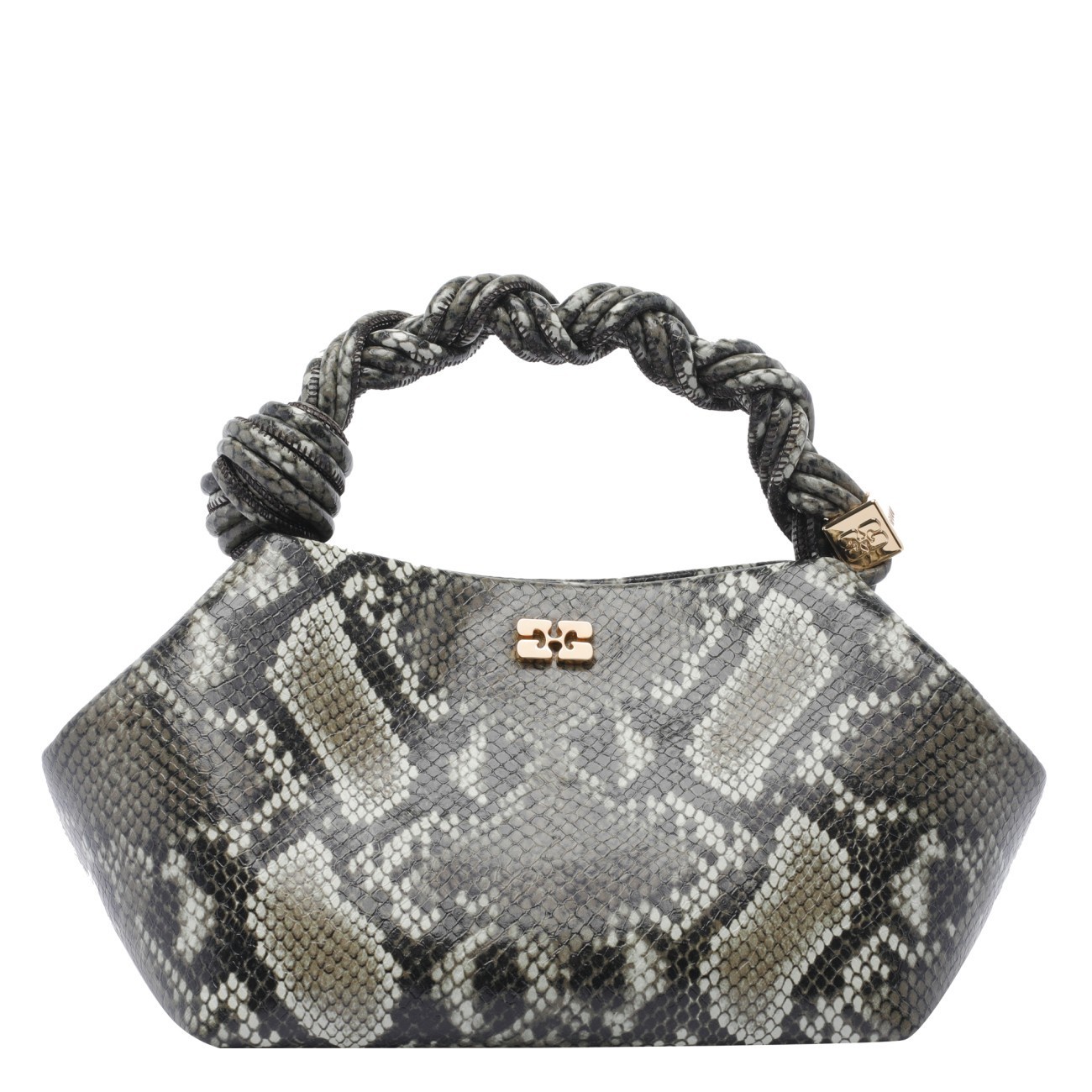 ハンドバッグ Ganni SMALL BOU SNAKE HANDBAG