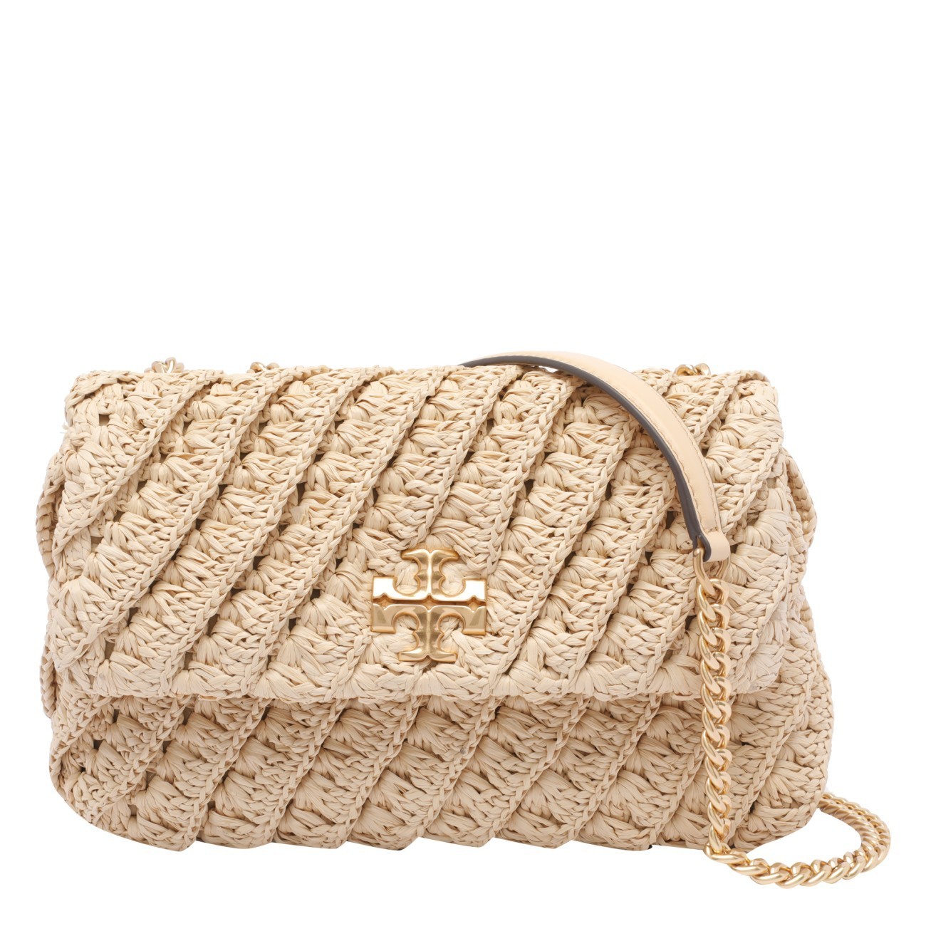 ショルダーバッグ・ポシェット Tory Burch SMALL KIRA WOVEN CONVERTIBLE SHOULDER BAG