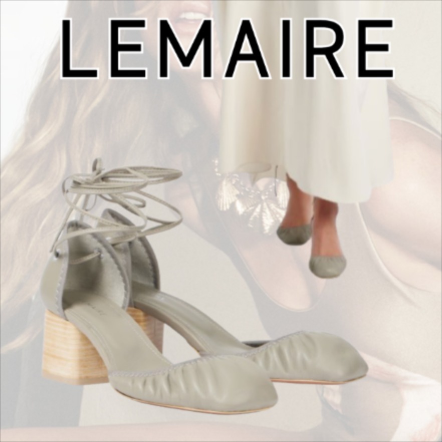 【LEMAIRE】マイクロバレリーナ55レザーパンプス
