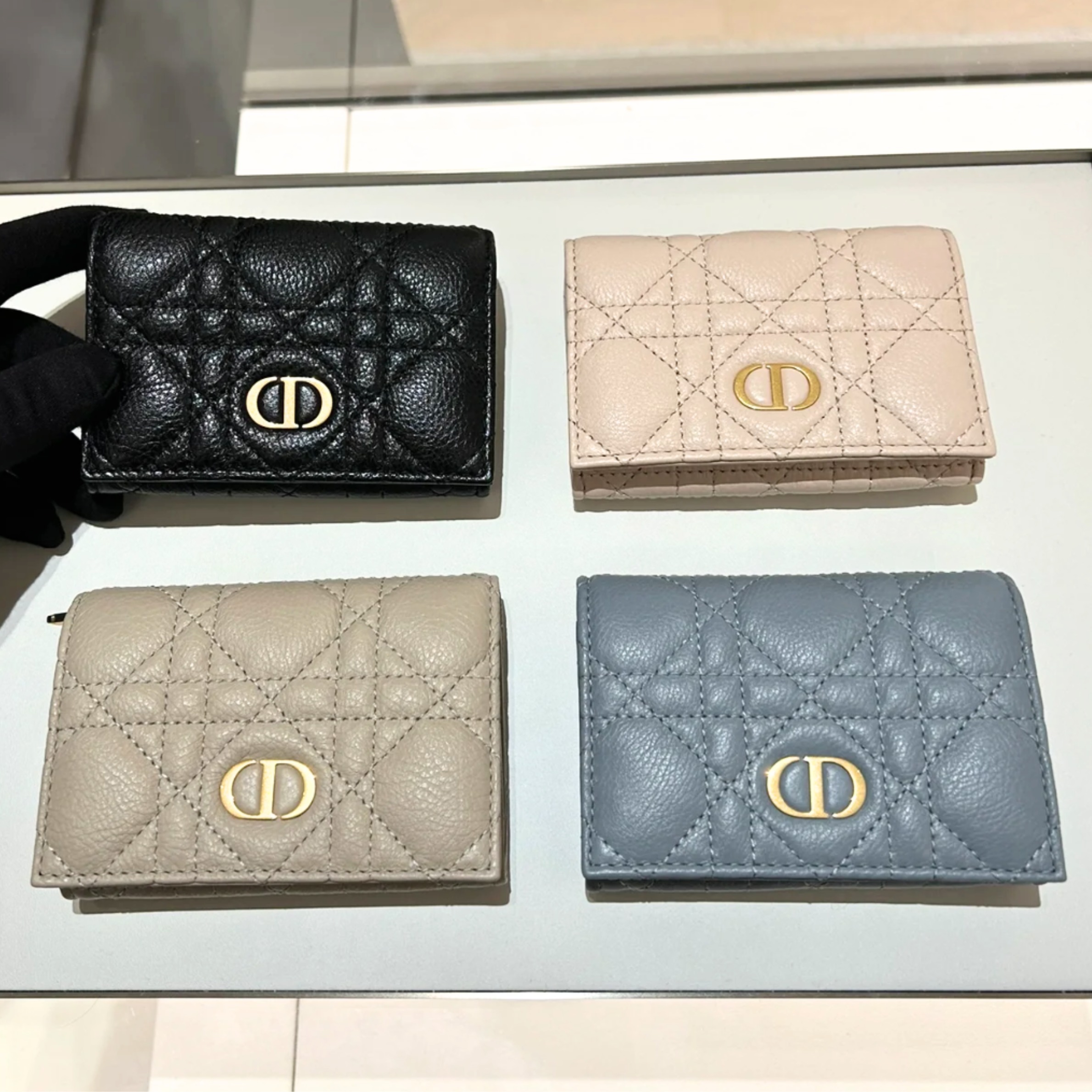 【コンパクトサイズ】Dior Caro Glycine ウォレット