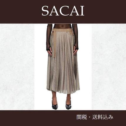 ベージュ系 sacai(サカイ) スカート(レディース) - 海外通販のBUYMA