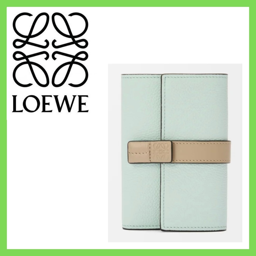 LOEWE ソフトグレインカーフスキンの小さな縦型ウォレット
