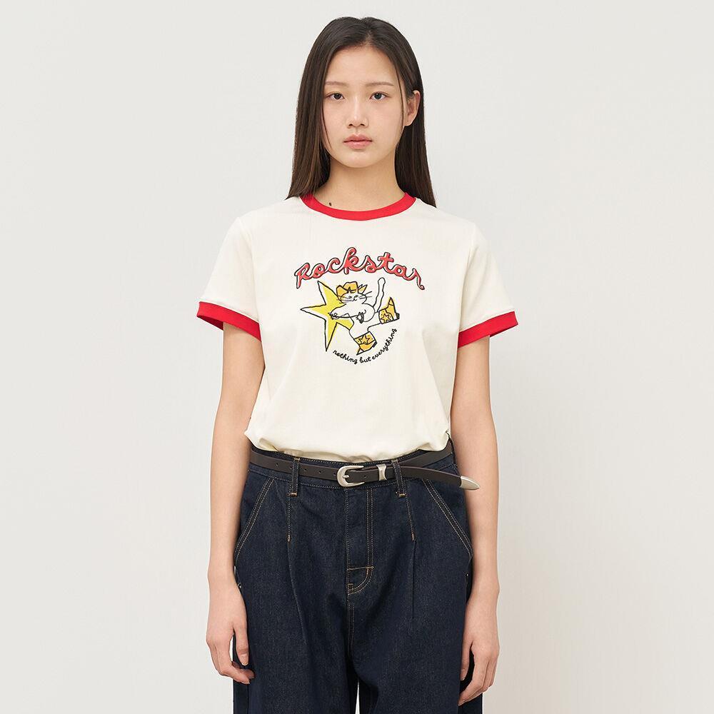 ★GENERAL IDEA★ WOMAN Rockstar Regular Ringer T-shirt [BUTT